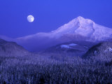 Moonrise over Mt. Hood, Oregon, USA