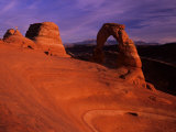 Buy Hikers View Delicate Arch at Sunset, Utah, USA at AllPosters.com