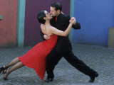 Buy Dancing the Tango Amid Colorful Walls of La Bocoa Barrio, Buenos Aires, Argentina at AllPosters.com