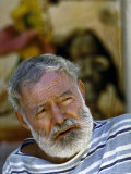 Ernest Hemingway at the Home of Bill Davis Near Where He Wrote "The Dangerous Summer"