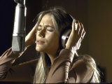 Actress Peggy Lipton in a Recording Studio