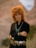 Buy Actress Jill St. John Wearing Plethora of Turquoise Jewelry Made by Navajo Indians at AllPosters.com