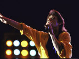 Singer Mick Jagger of the Rock Band the Rolling Stones Performing at Live Aid Concert
