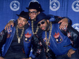 Rap Group Run DMC at the Grammys Joe Simmons, Darryl McDaniels and Jason Mizell