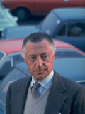 Buy President of Fiat Gianni Agnelli Standing with Cars in Background at AllPosters.com