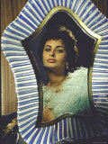 Reflection in a Mirror of Actress Sophia Loren