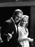 Actors Paul Newman and Joanne Woodward Premium Photographic Print