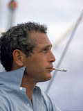 Actor Paul Newman Taking a Cigarette Break Premium Photographic Print