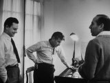 Conductor Leonard Bernstein, Jerome Robbins and Stephen Sondheim Discussing 