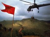 1st Air Cavalry Skycrane Helicopter Delivering Ammunition and Supplies to US Marines