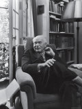 Swiss Psychiatrist Dr. Carl Jung Relaxing in an Easy Chair in His Library at Home