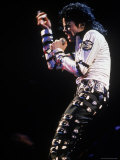 Pop Entertainer Michael Jackson Singing at Event Premium Photographic Print