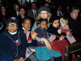 Actress Mia Farrow and Children