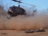 Helicopter Touching Down to Retrieve Bodies of Soldiers Killed in Firefight During the Vietnam War