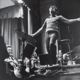 Maestro Leonard Bernstein Conducting the NY Philharmonic Orchestra for a Concert at Carnegie Hall