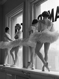 Ballerinas on Window Sill in Rehearsal Room at George Balanchine's School of American Ballet