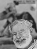 Author Ernest Hemingway Covering Bullfight Rivalry of Spanish Matadors Ordonez and Dominguin