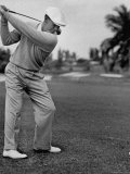 Golfer Ben Hogan, Keeping His Shoulders Level at Top of Swing