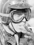 Buy Actor Steve McQueen in Helmet and Goggles During 500 Mi. Motorbike Race Across Mojave Desert at AllPosters.com