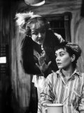 Actors Angela Lansbury and Joan Plowright in Scene From Broadway Play 