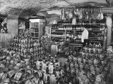 Buy Cellarman at Giannino's Handing Bottle of Wine to Waiter for His Customers at AllPosters.com