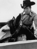 Buy Rodeo Star Casey Tibbs Sitting in the Pen at a Rodeo Just Before His Horse Threw Him at AllPosters.com