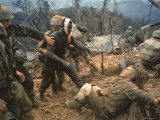 Wounded Marine Gunnery Sgt. Jeremiah Purdie During the Vietnam War