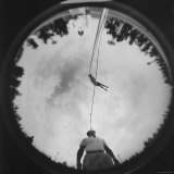 Bob Gutowski, US Pole Vaulter, Going over Pole