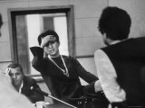 Barbra Streisand at Recording Session