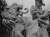Buy Actress Carolyn Jones Posing in Gag Picture at AllPosters.com
