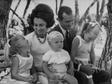 Buy Prince Juan Carlos, with Wife Sophia and Children, Sitting Their Zarzuela Palace Residence at AllPosters.com