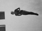 Diver Pat McCormick in Mid Dive at 1952 Olympics