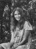 Casual Portrait of Actress Mia Farrow Outside at Her Home on Martha's Vineyard