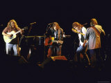 Musicians David Crosby, Neil Young, Graham Nash and Stephen Stills of Group Crosby Performing