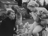 Actress Mia Farrow Shopping for Antiques