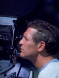 Actor Paul Newman Looking Through a Camera Premium Photographic Print