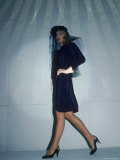Model Jerry Hall Walking Runway at a Fashion Show