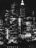 Buy Nightime View of New York City Skyscrapers drom the Shores of New Jersey at AllPosters.com