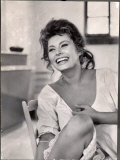 Buy Actress Sophia Loren Laughing While Exchanging Jokes During Lunch Break on Madame Movie Set at AllPosters.com