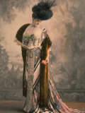 Buy Mlle. Wilford Wearing Lace Trimmed Print Toilette de Ville Designed by Doucet at AllPosters.com