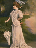Buy Mme. Germaine Gallois Wearing White Lace and Cut Work Robe de Ville at AllPosters.com
