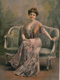Buy Mlle. Maud Amy in Pale Mauve Burn Out Velvet and Chiffon Toilette de Maison Designed by Drecoll at AllPosters.com