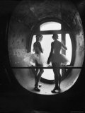 Buy Silhouetted Ballerinas During Rehearsal for Swan Lake at Grand Opera de Paris at AllPosters.com
