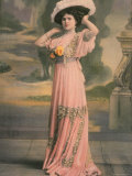Buy Mlle. Barelli du Theatre Rejane Wearing Pink Robe D'Apres Midi Designed by Doucet at AllPosters.com