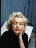 Portrait of Marilyn Monroe on Patio Outside of Her Home