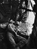 Helicopter Chief James C. Farley Working Jammed Machine as Pilot Lt. James Magel Dying Beside Him