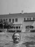Buy Actress and Singer, Celeste Holm, Swimming at Her Home at AllPosters.com