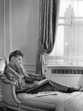 Buy Actress Ann Sheridan Writing a Letter in on Chaise Lounge at the Waldorf Astoria Hotel at AllPosters.com