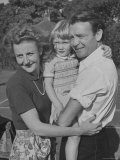 Buy Actor John Mills Posing for a Picture with His Wife and Daughter Juliet at AllPosters.com