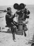 Film Director George Stevens Lining Up Scene in Camera During Shooting of "Giant"